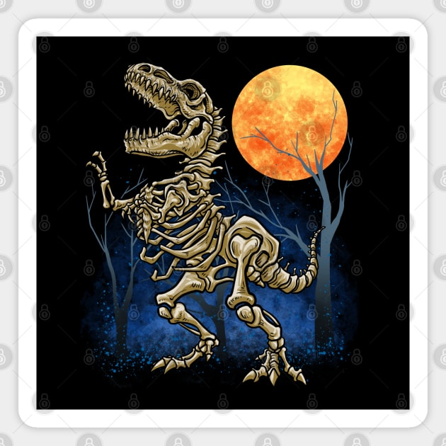 Dinosaur Fossil Skeleton Magnet by BDAZ